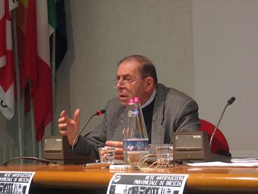 il Presidente Provinciale ANPI Brescia Lino Pedroni